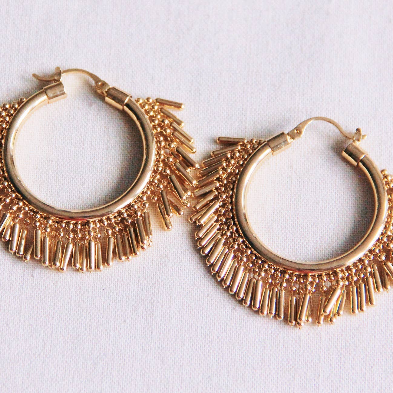 Ball Chain Hoop Earrings