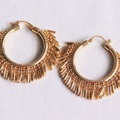 Ball Chain Hoop Earrings