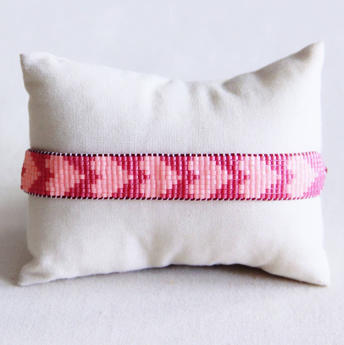Heart Woven Bracelet Fuchsia