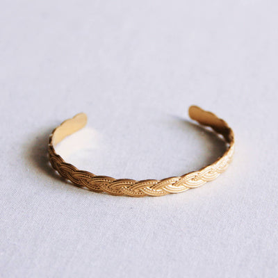 Braided Gold Bangle