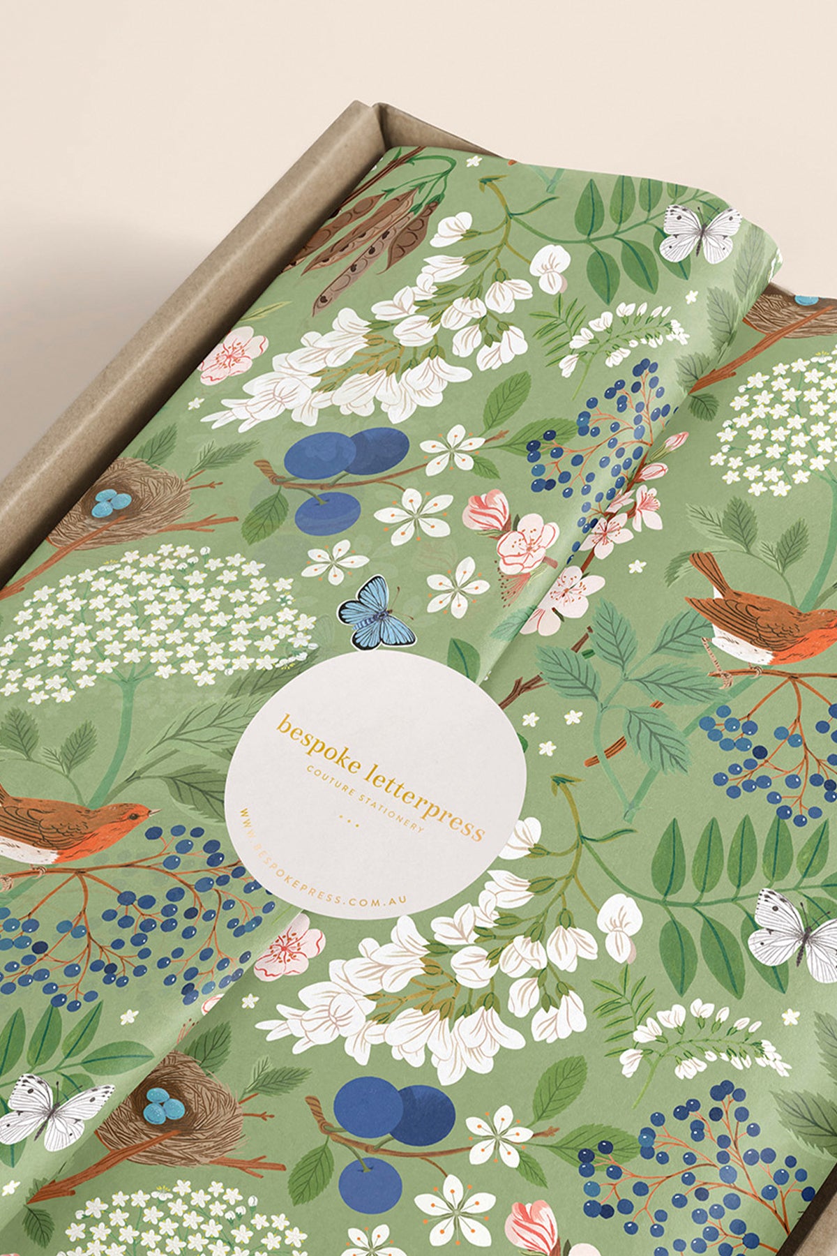 4pk Tissue Paper - Flowering Trees