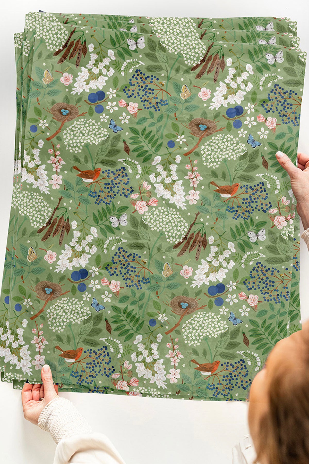 4pk Tissue Paper - Flowering Trees