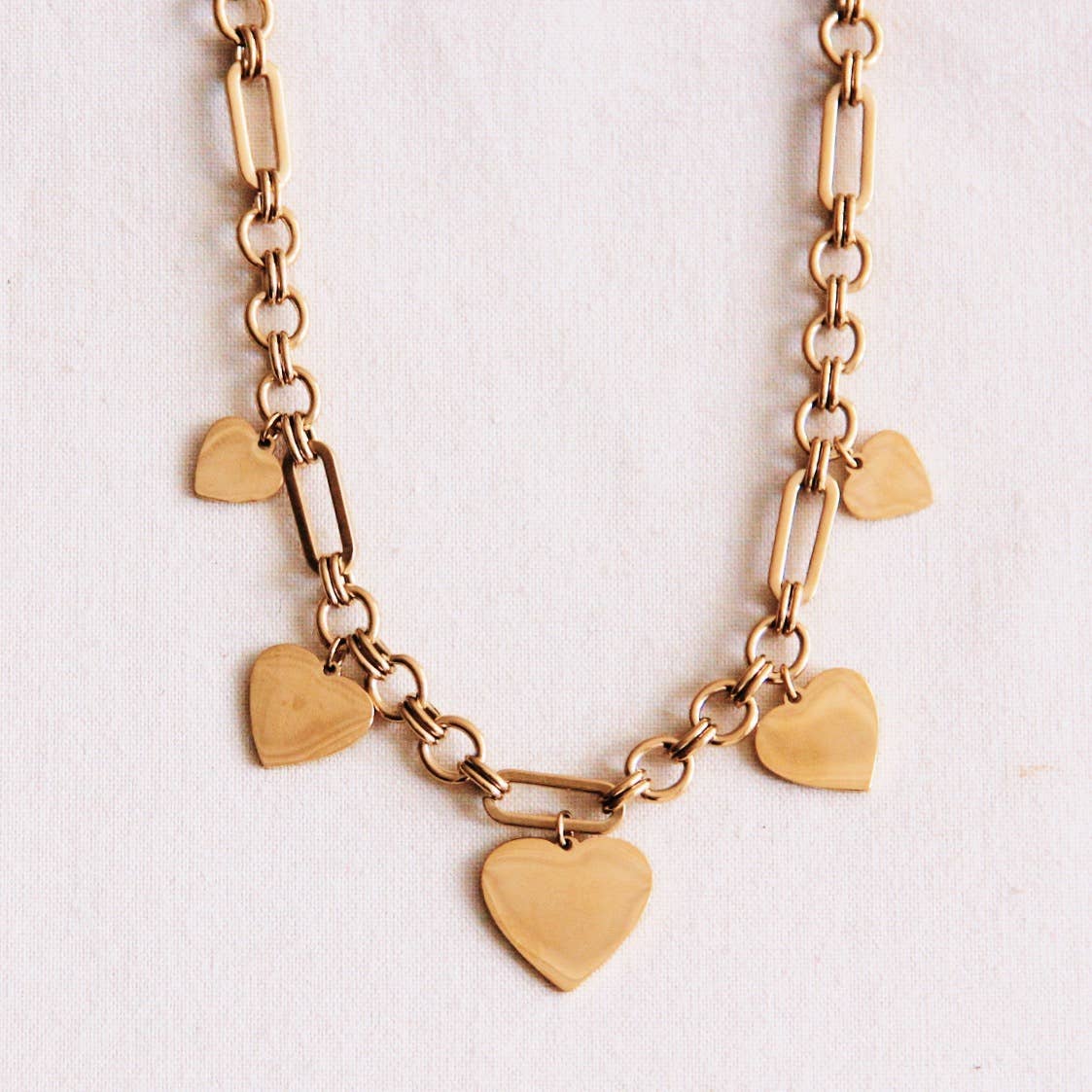 Chunky Heart Charm Necklace