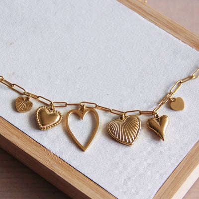 Charm Necklace Heart of Gold