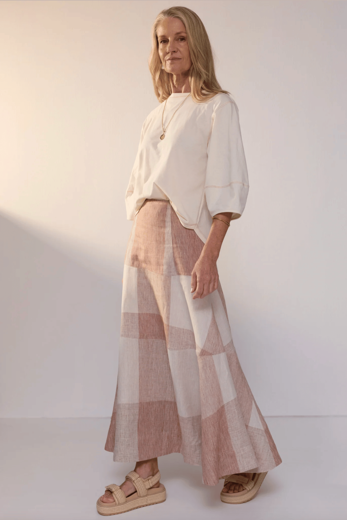 Nixie Skirt Toffee Gingham