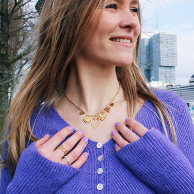 Charm Necklace Heart of Gold