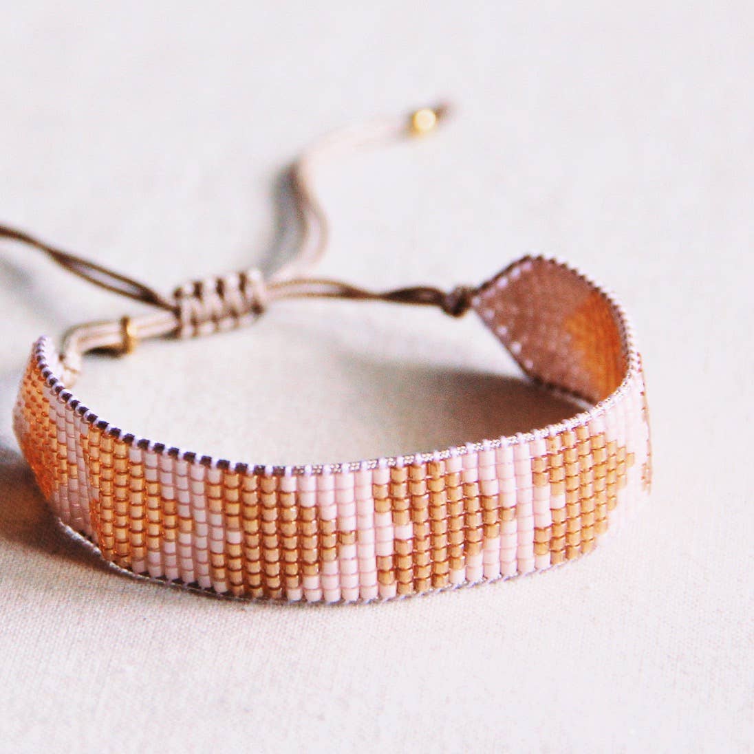 Nude Hearts Weave Bracelet