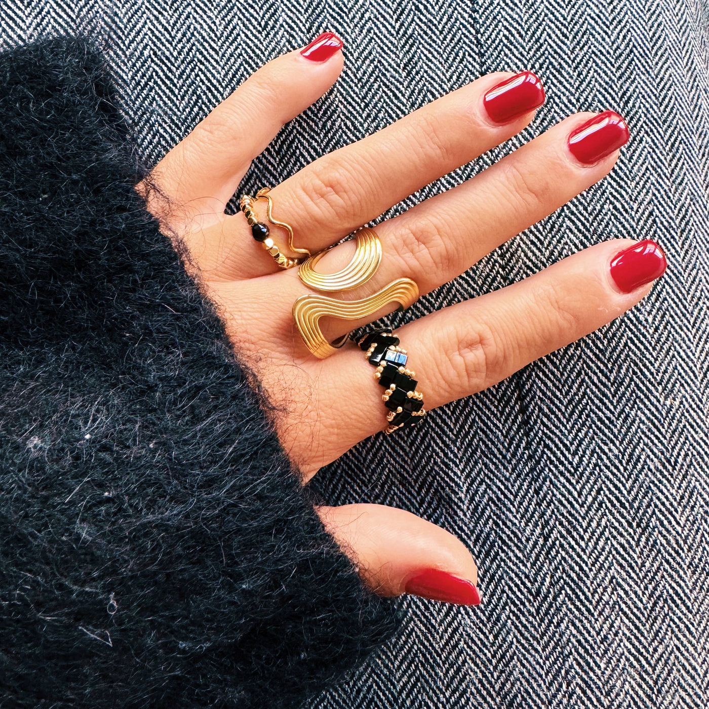 Statement Retro Gold Ring