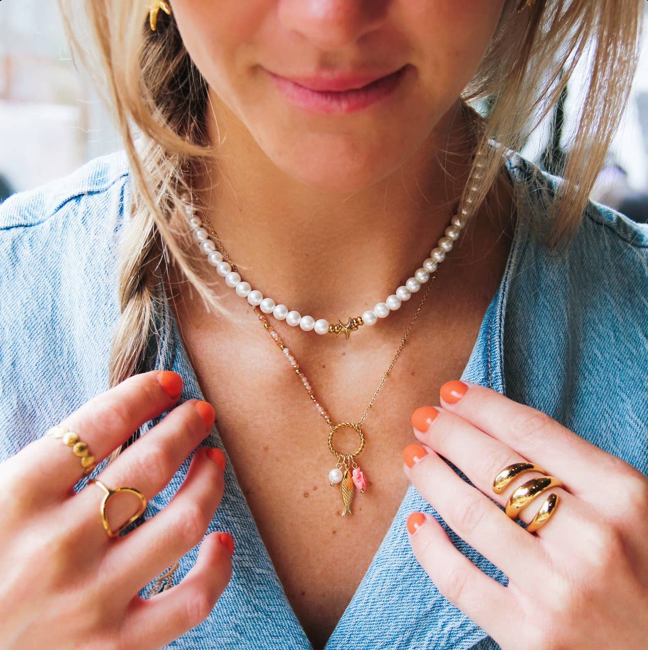 Necklace Pendant Fish & Turtle