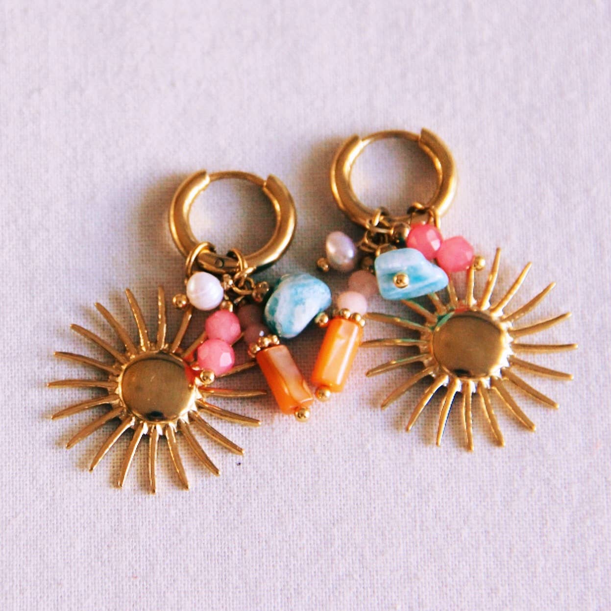 Earring Gemstone Cluster