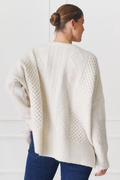 Guernsey Knit Jumper Ivory