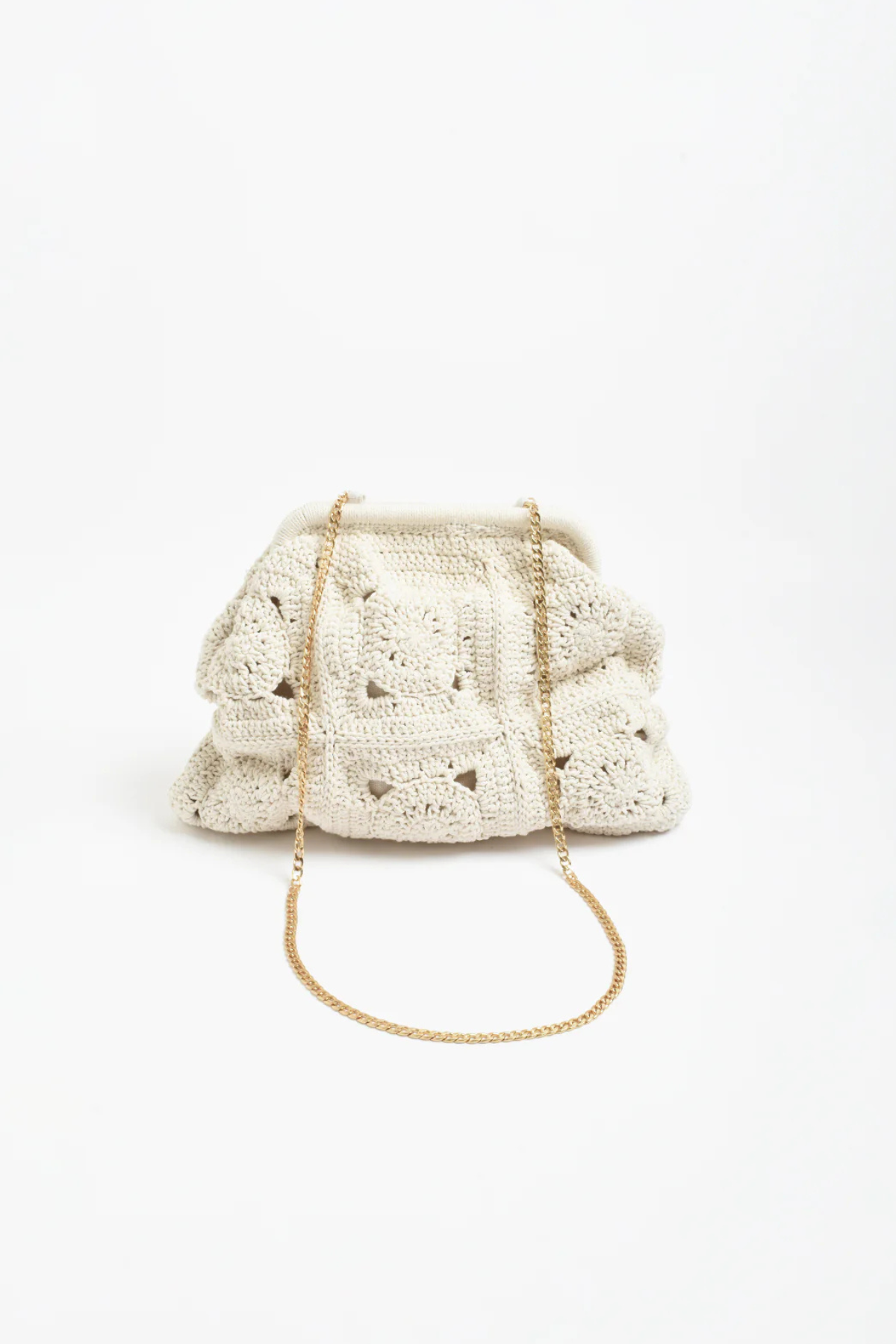 Ellie Crochet Clip Top Clutch