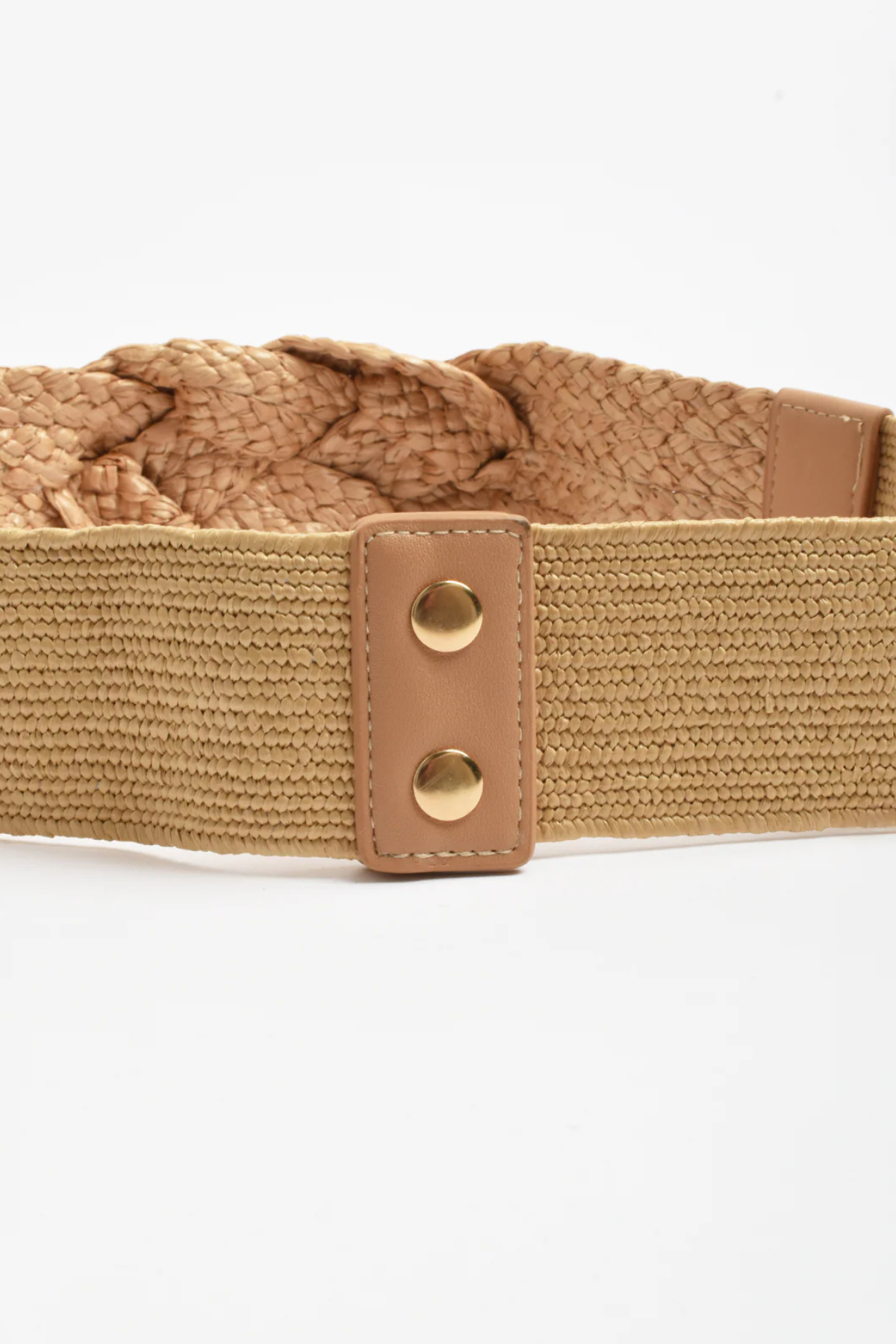 Knot Front Weave Stretch Belt