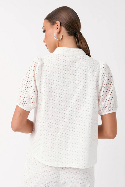 Leilani Broderie Anglaise Top White