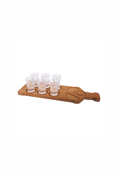 Tequila Board and Shot Glass Set