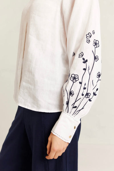 Calla Shirt White Navy