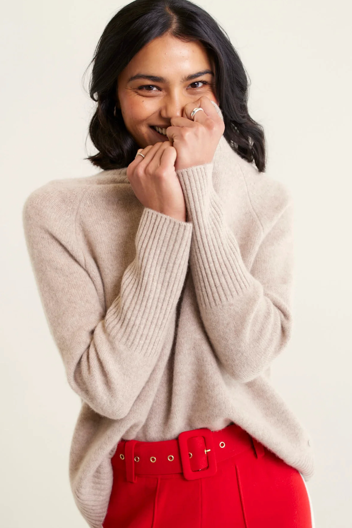 Fifi Polo Sweater Lightweight Beige