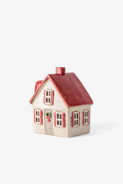 Alsace Tea Light Cottage Cream with Shutters