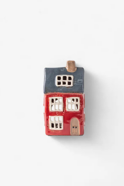 Alsace Tea Light House Navy Roof