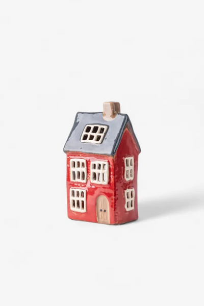 Alsace Tea Light House Navy Roof