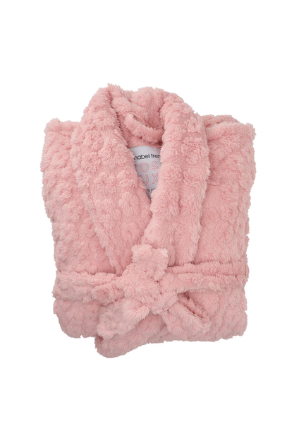 Bath Robe Cosy Luxe Embossed Flower Pink