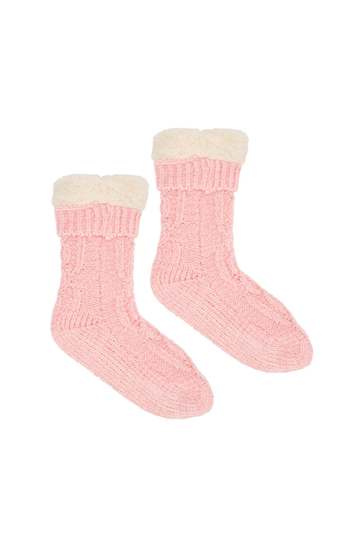 Chenille Lounge Socks Light Pink