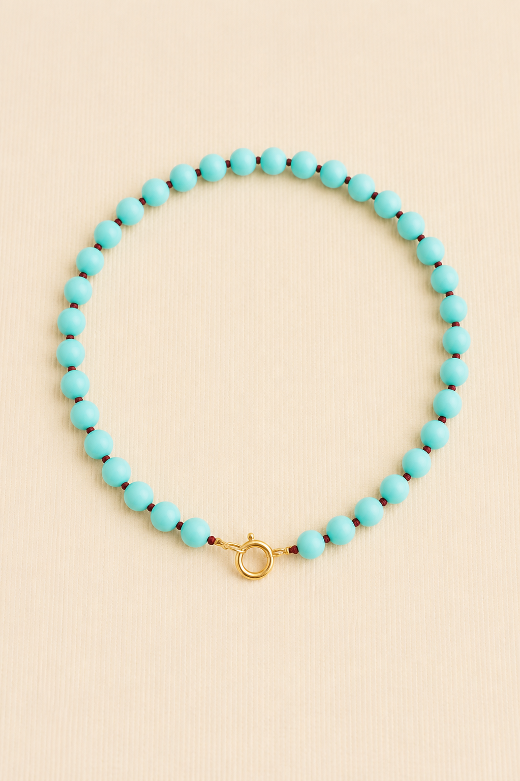 Beaded Necklace Miyuki Beads Charm Mint