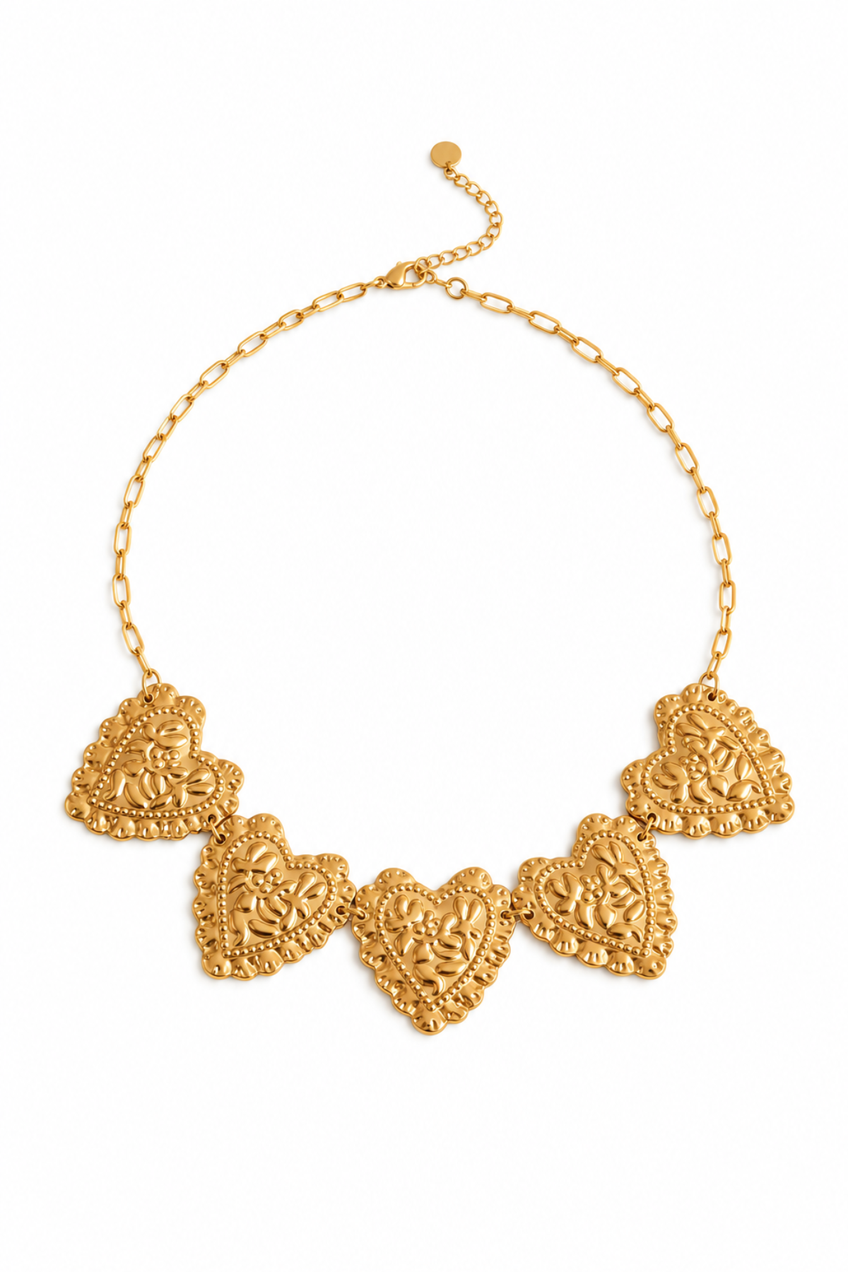 Statement Necklace Bold Hearts