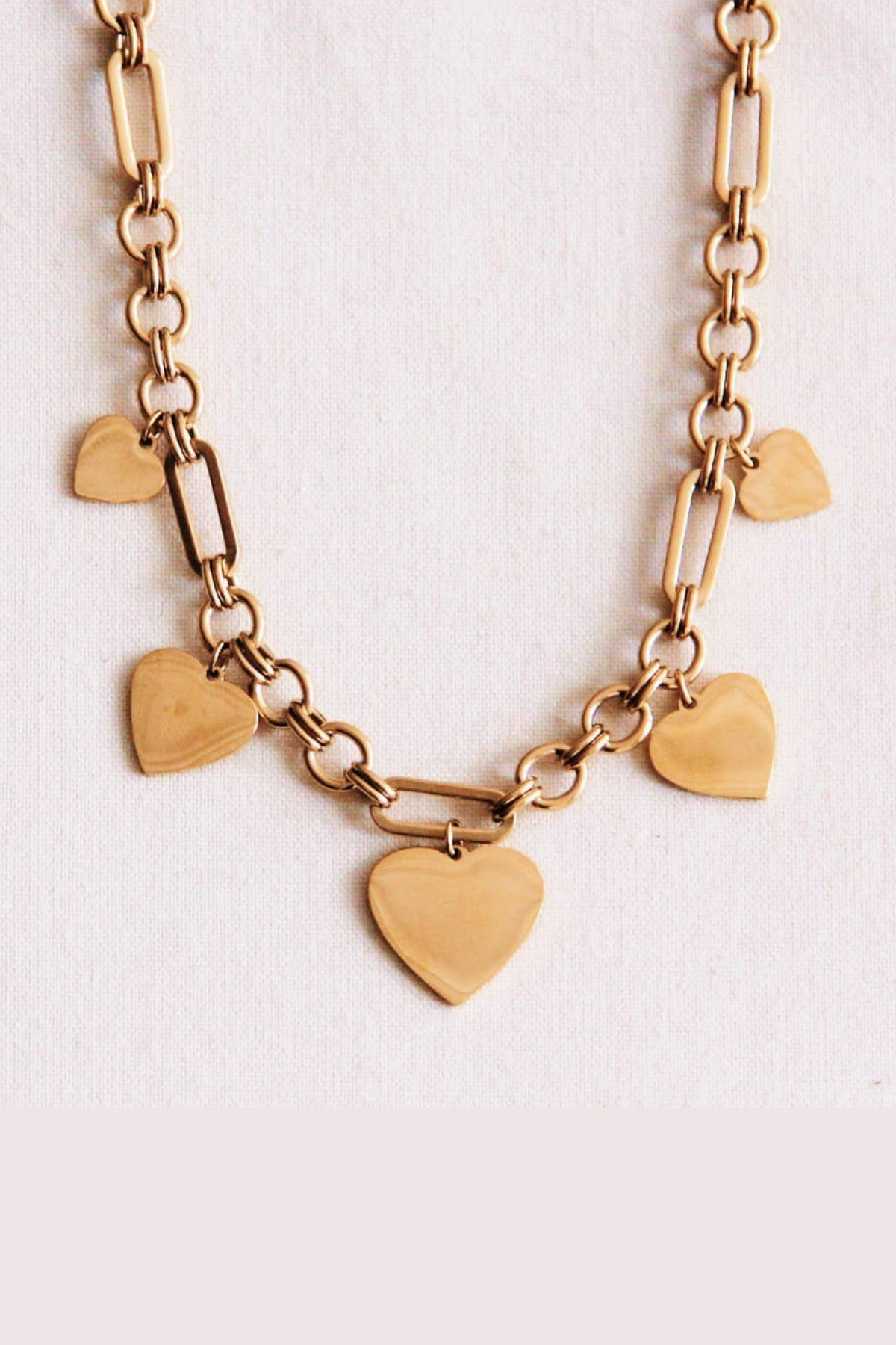 Chunky Heart Charm Necklace