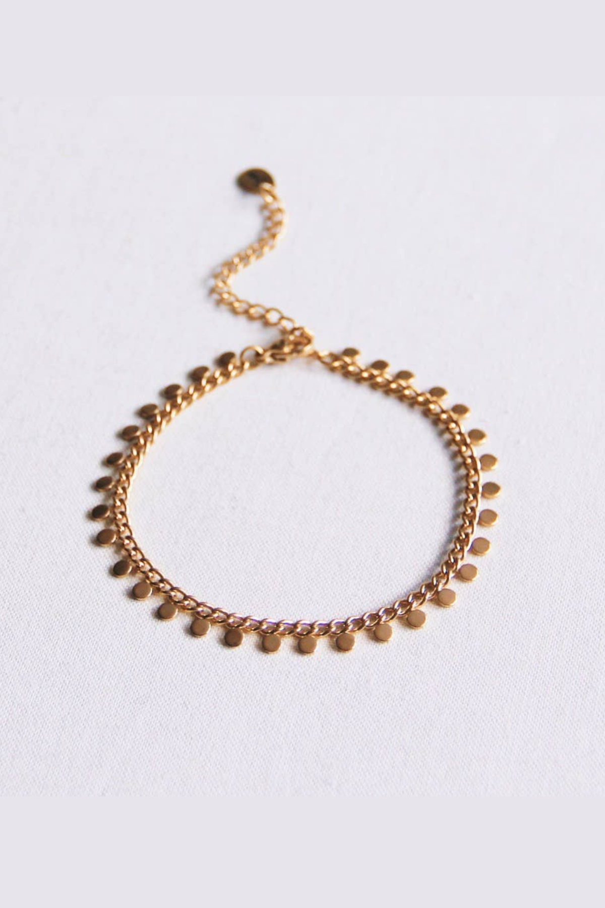 Coin Chain Gold Bracelet