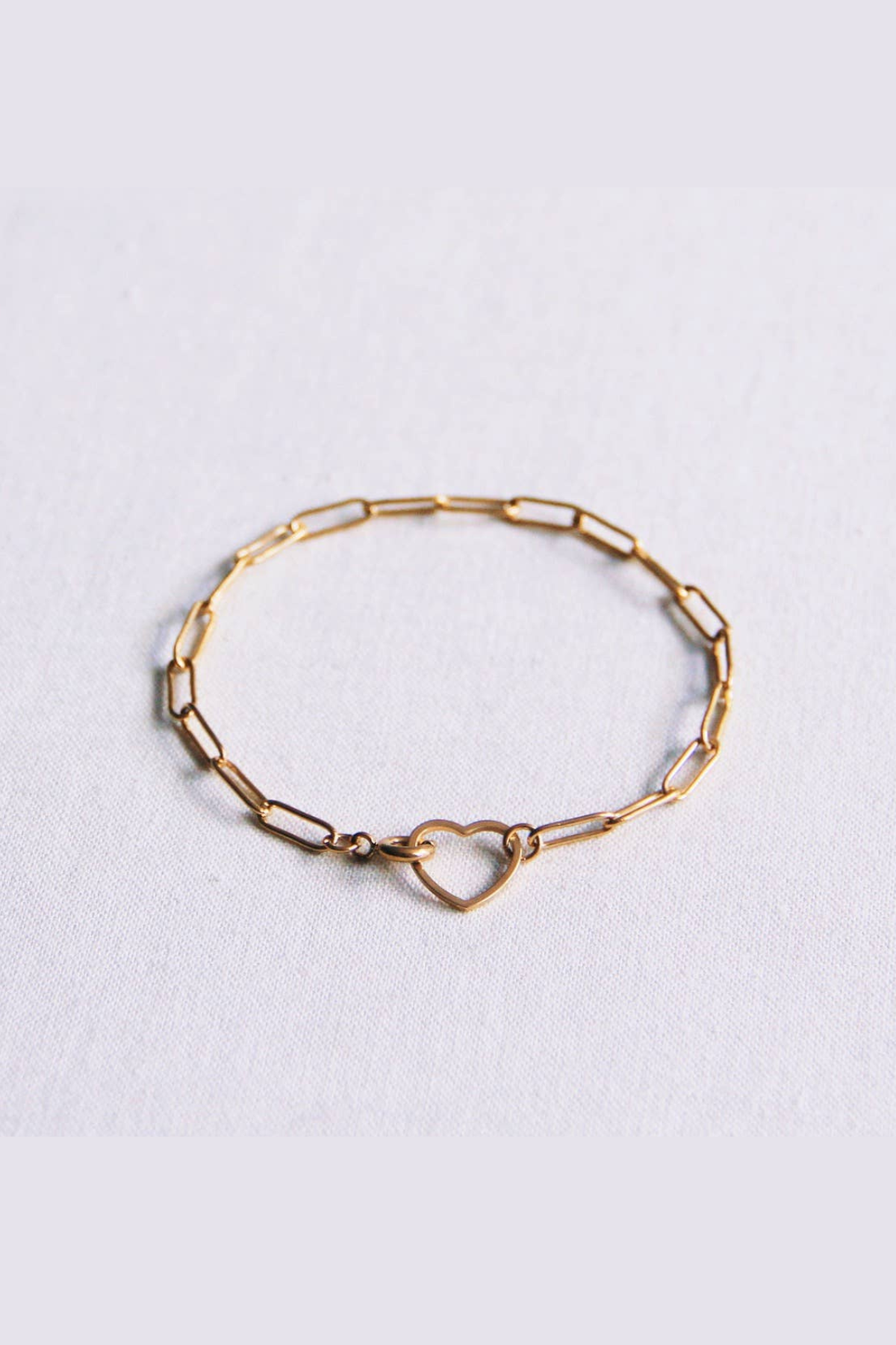 D-Chain Bracelet Open Heart Lock