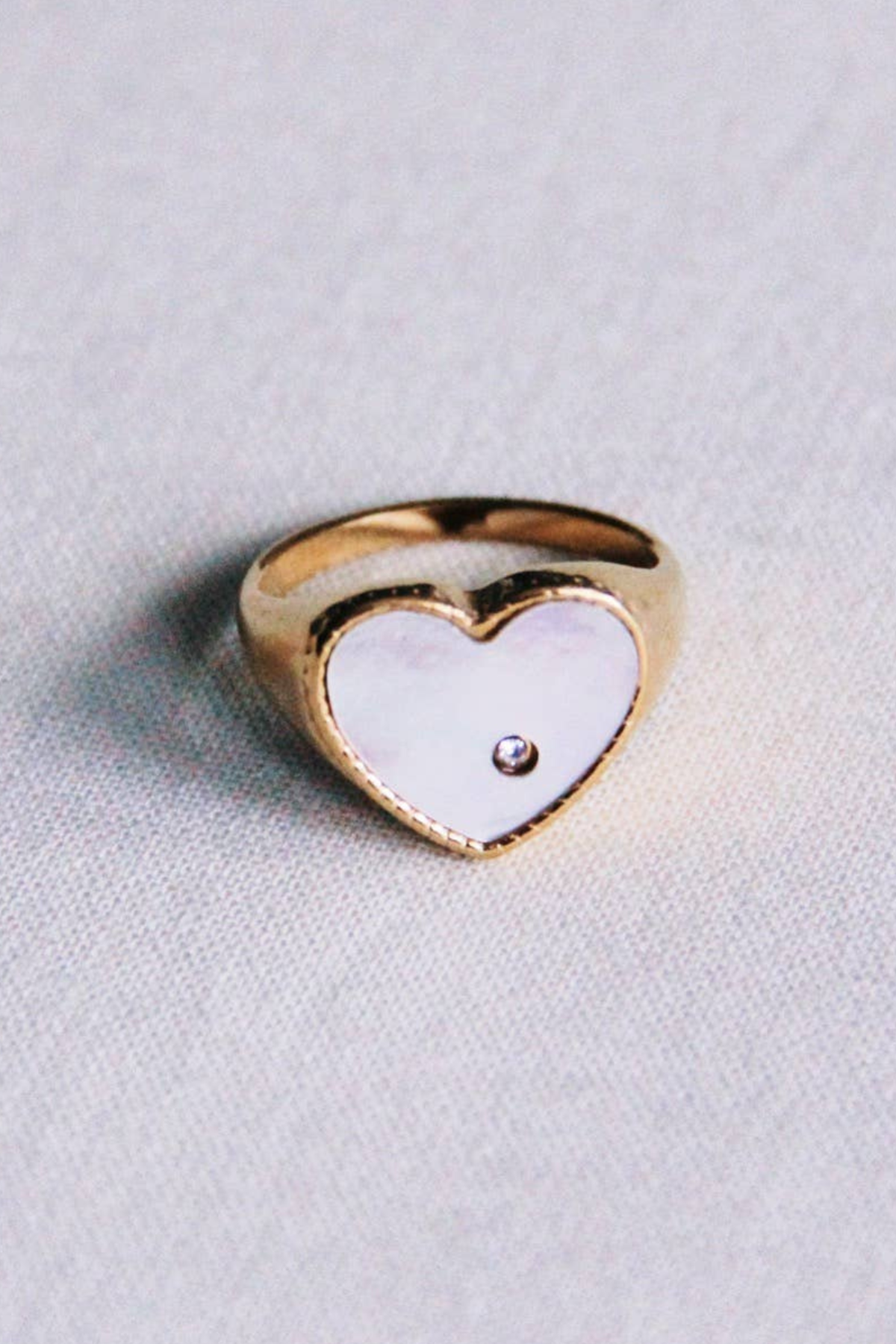 Heart Mother of Pearl Ring