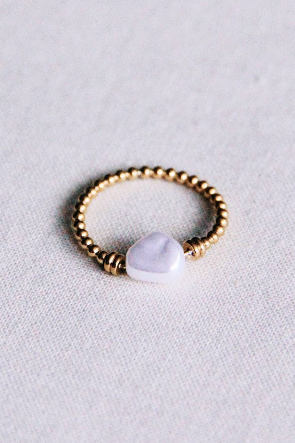 Pearl & Gold Ball Ring