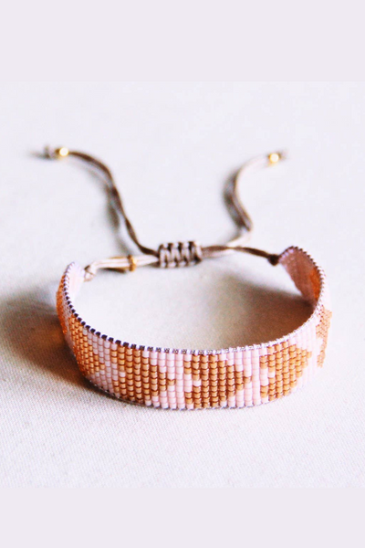 Nude Hearts Weave Bracelet