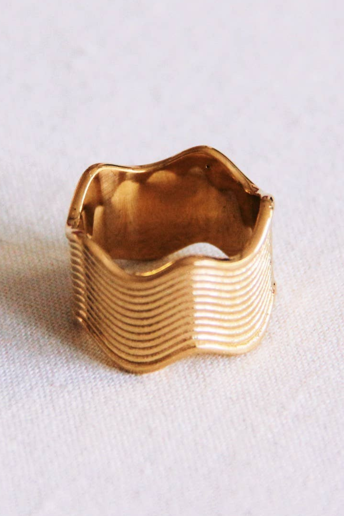 Wave Stack Gold Ring