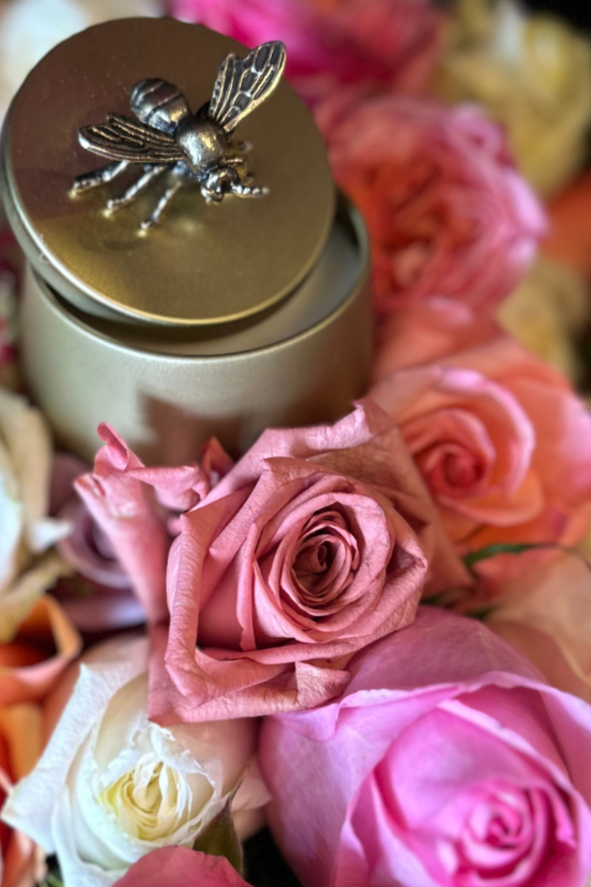 Organic Bulgarian Rose Beeswax Candle