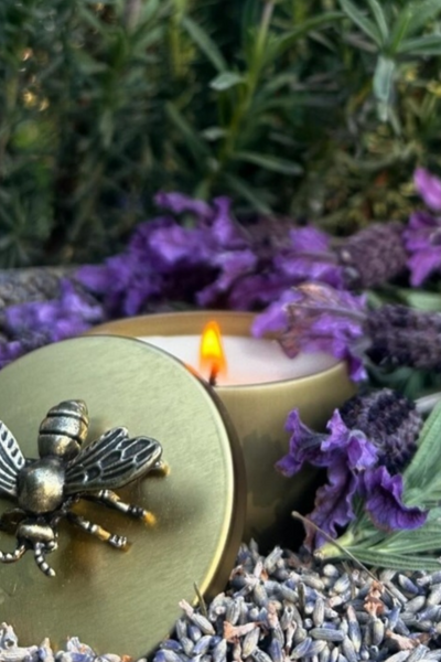 Organic French Lavender Beeswax Candle