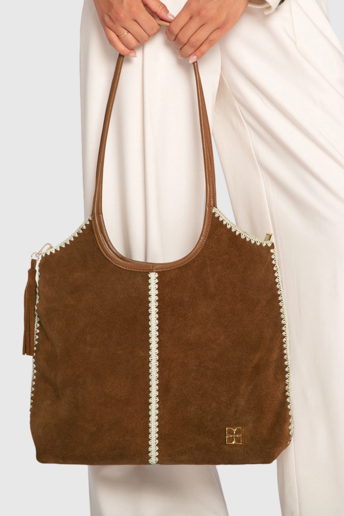 Back To Friends Suede Shopper