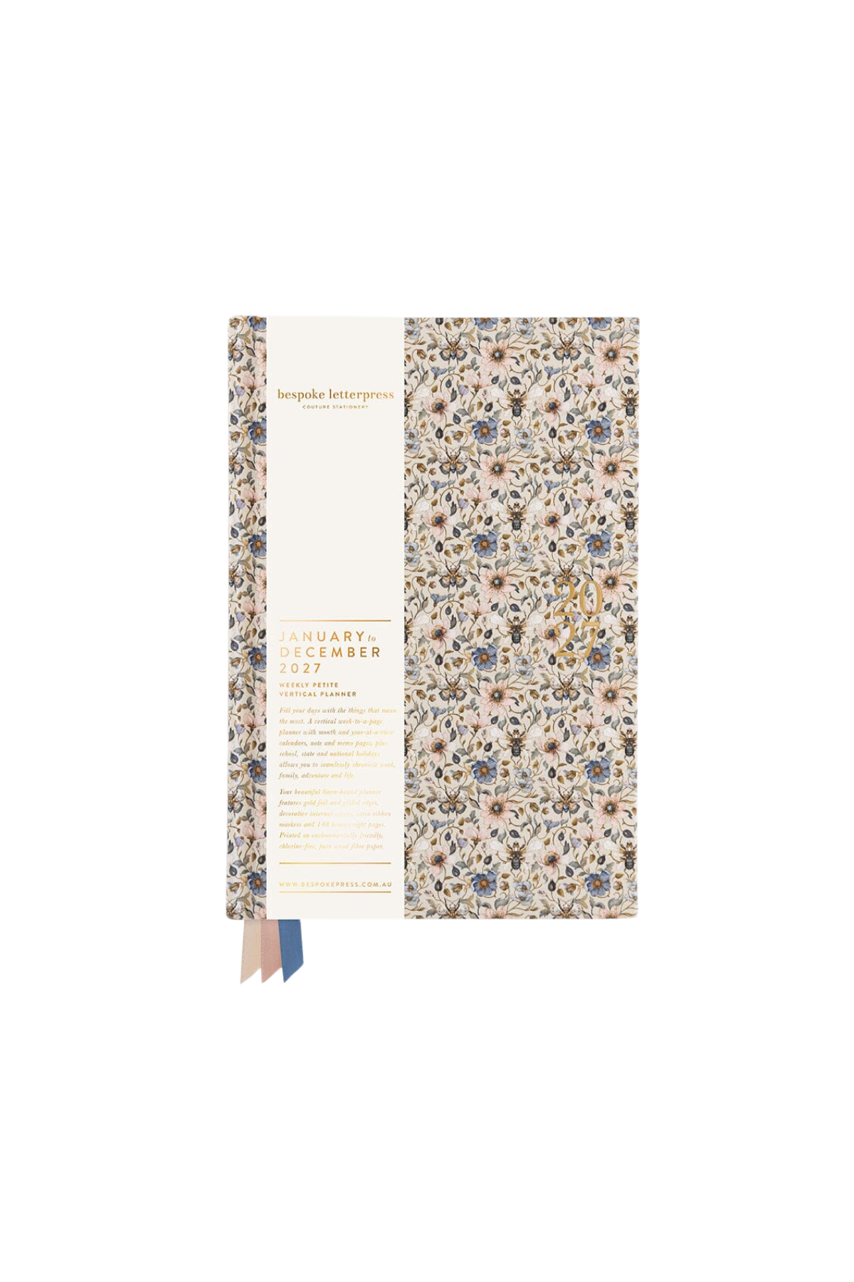 2027 Petite Vertical Planner Duchess Blooms