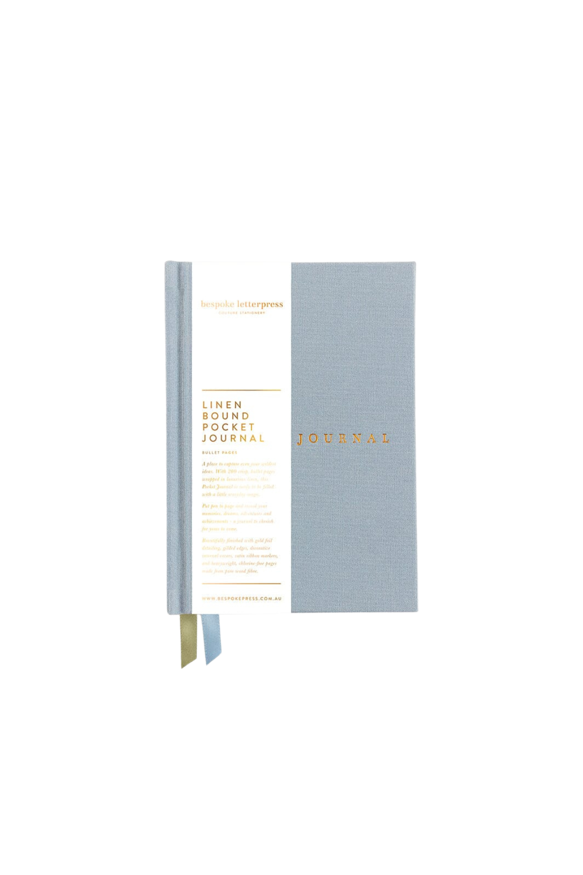 Linen Bound Pocket Journal Luna Blue