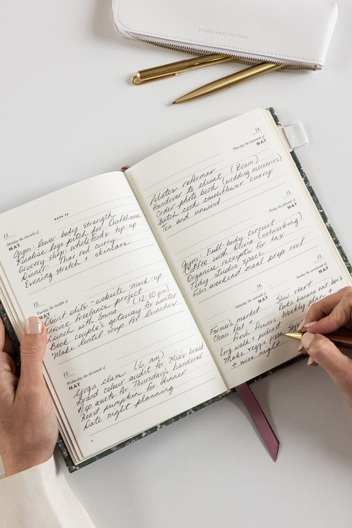 2026 Petite Linen Bound Planner