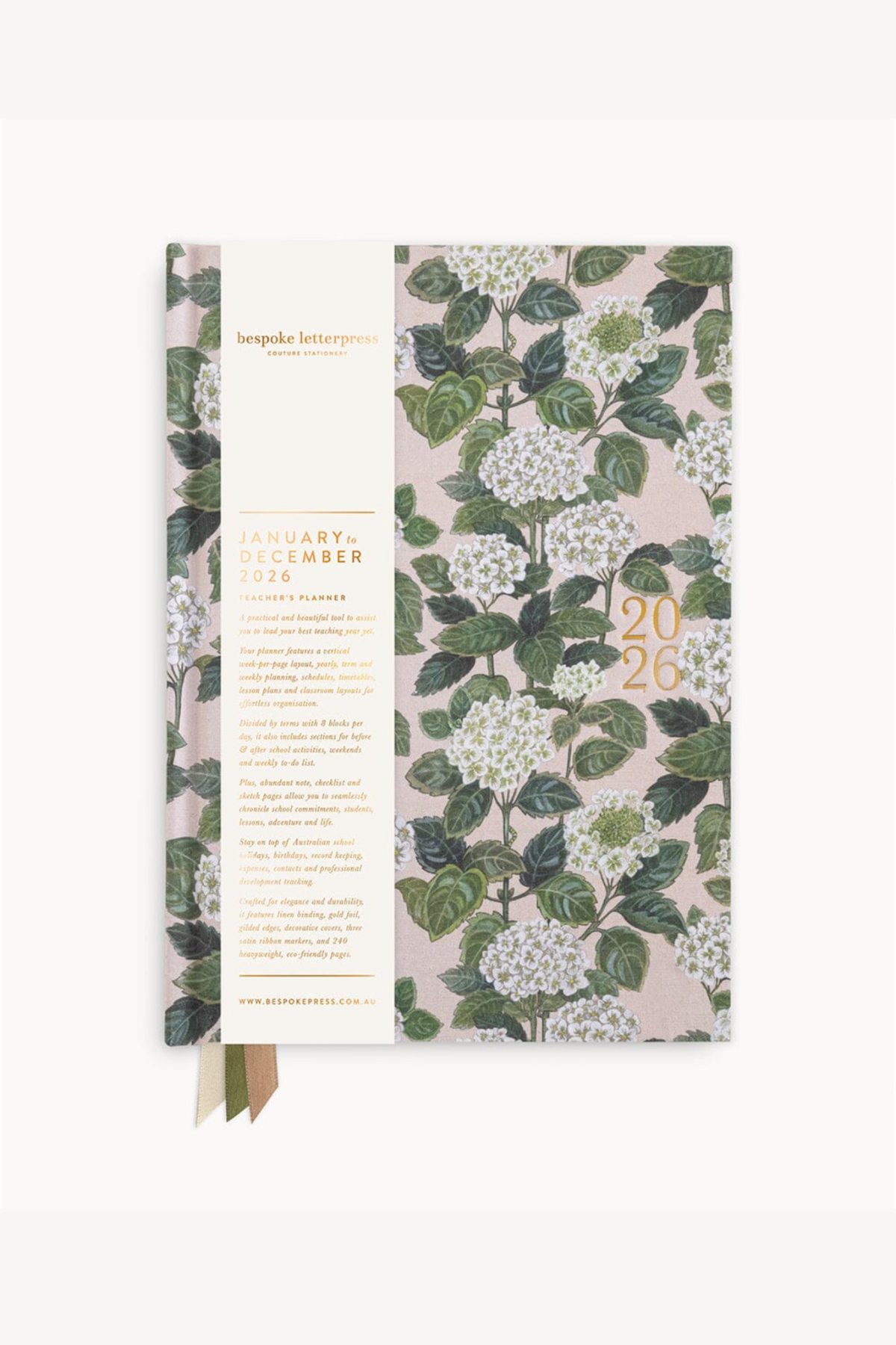 2026 Teachers Desktop Planner Hydrangea