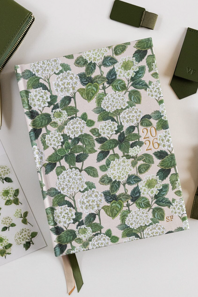 2026 Teachers Desktop Planner Hydrangea