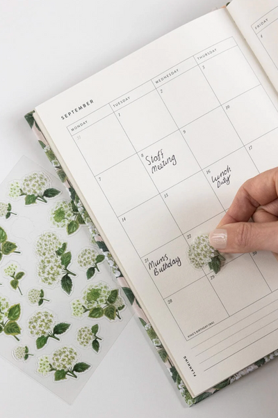 2026 Teachers Desktop Planner Hydrangea