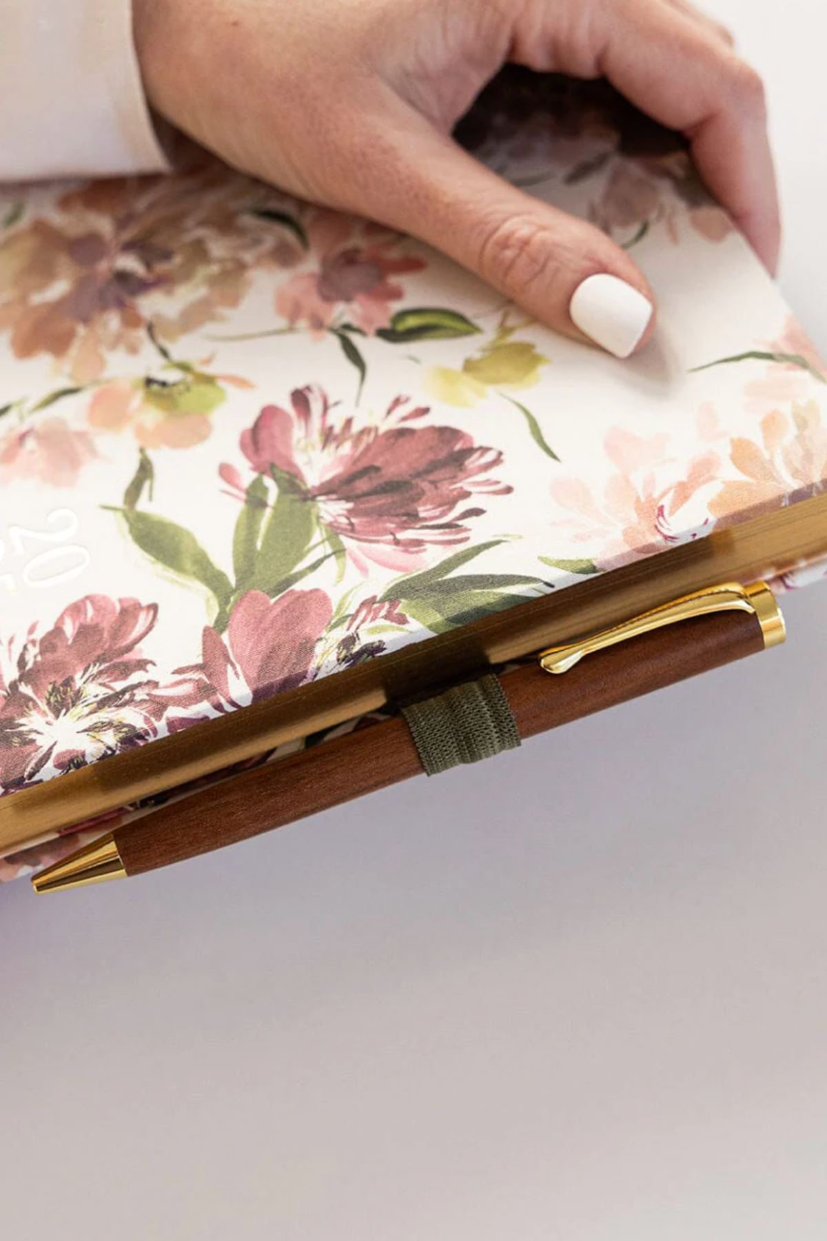 Adhesive Rectangle Pen Loop Olive Green