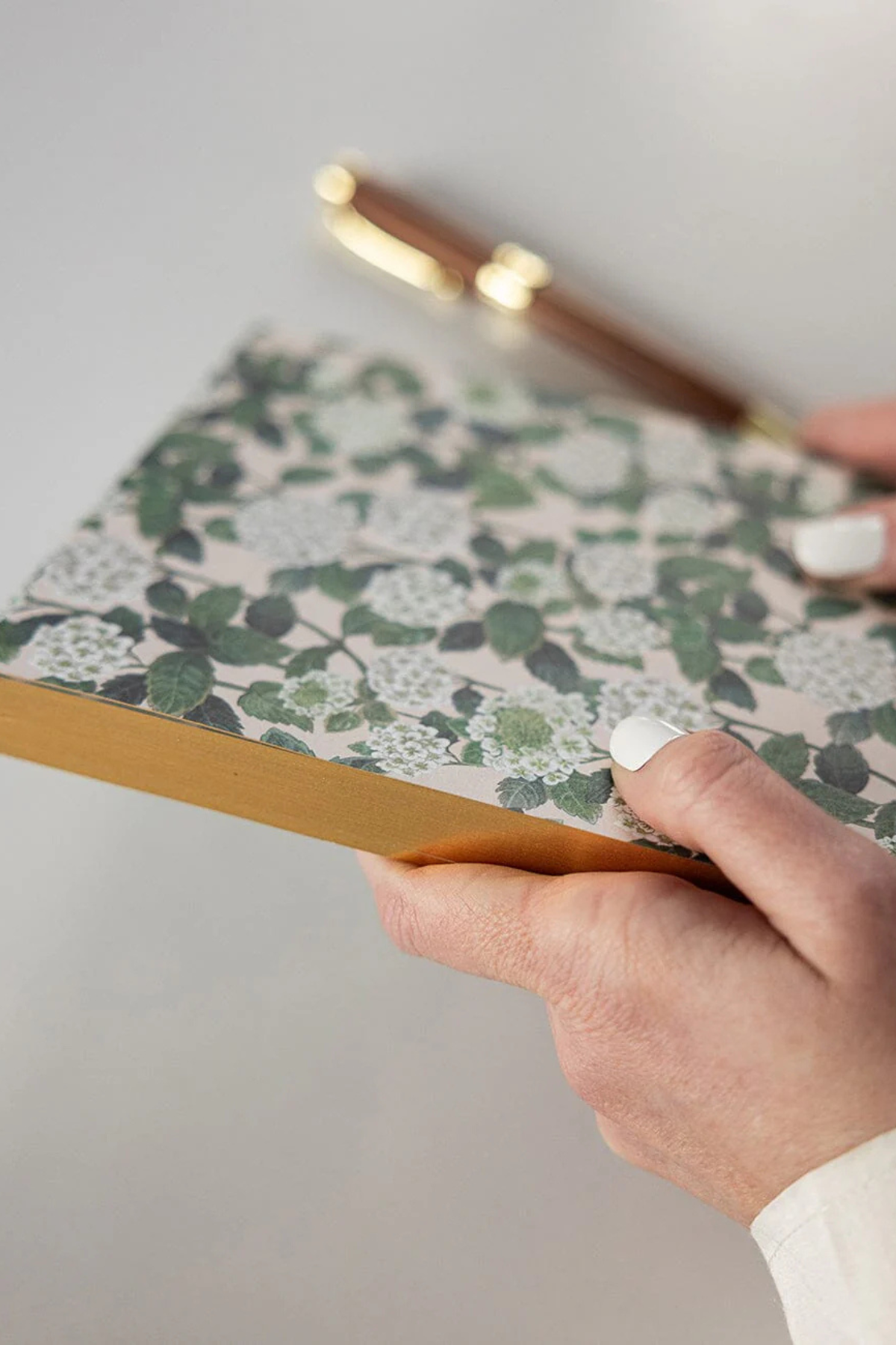 Hydrangea Notepad Desktop Jotter