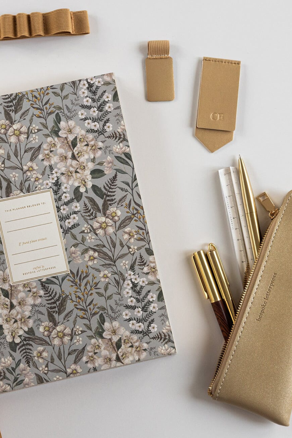 Leatherette Bookmark Gold