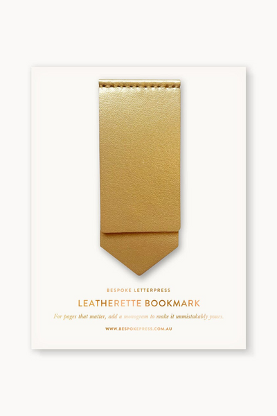 Leatherette Bookmark Gold
