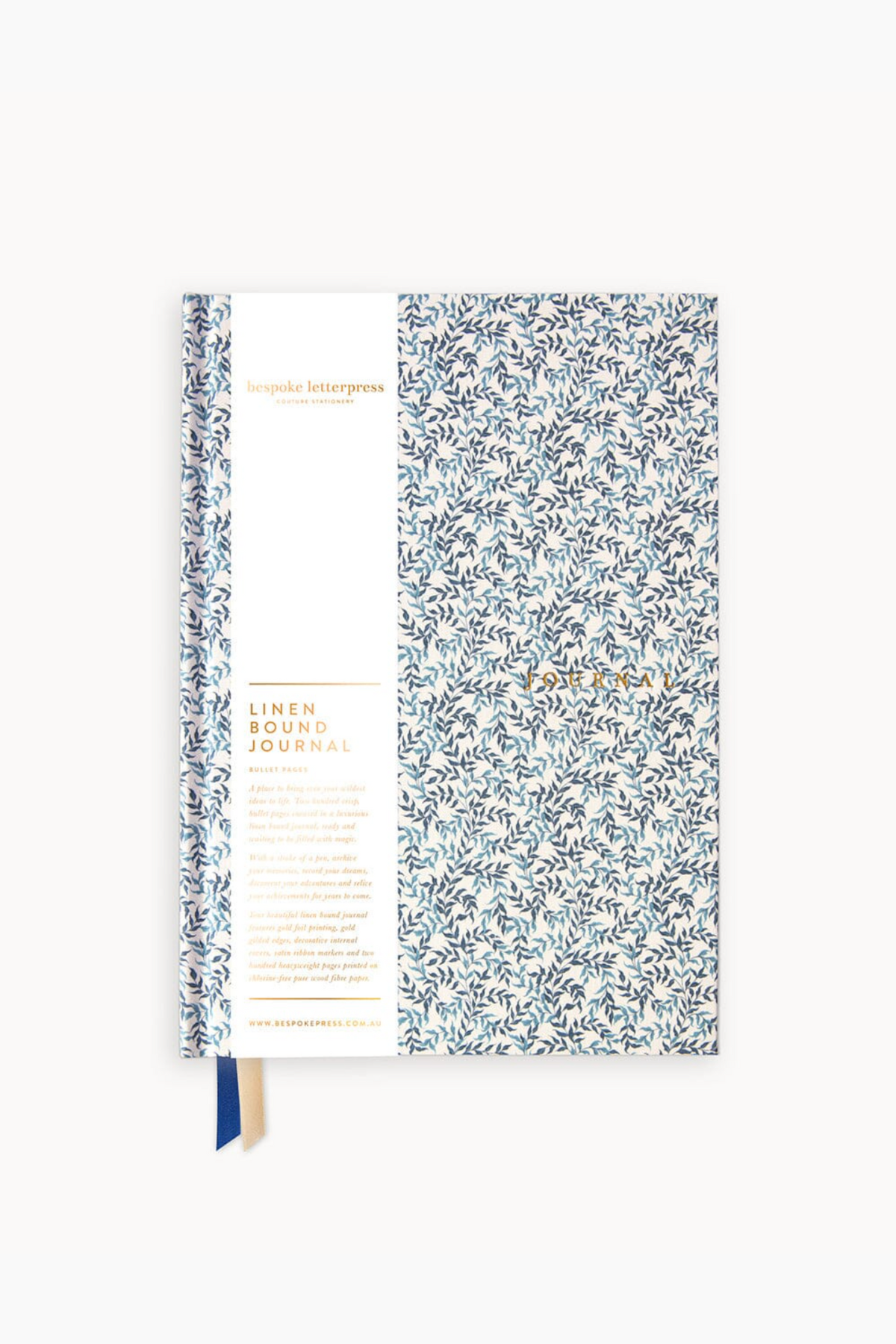 Linen Bound Journal Bluebloom Ivy