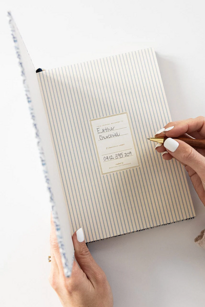 Linen Bound Journal Bluebloom Ivy